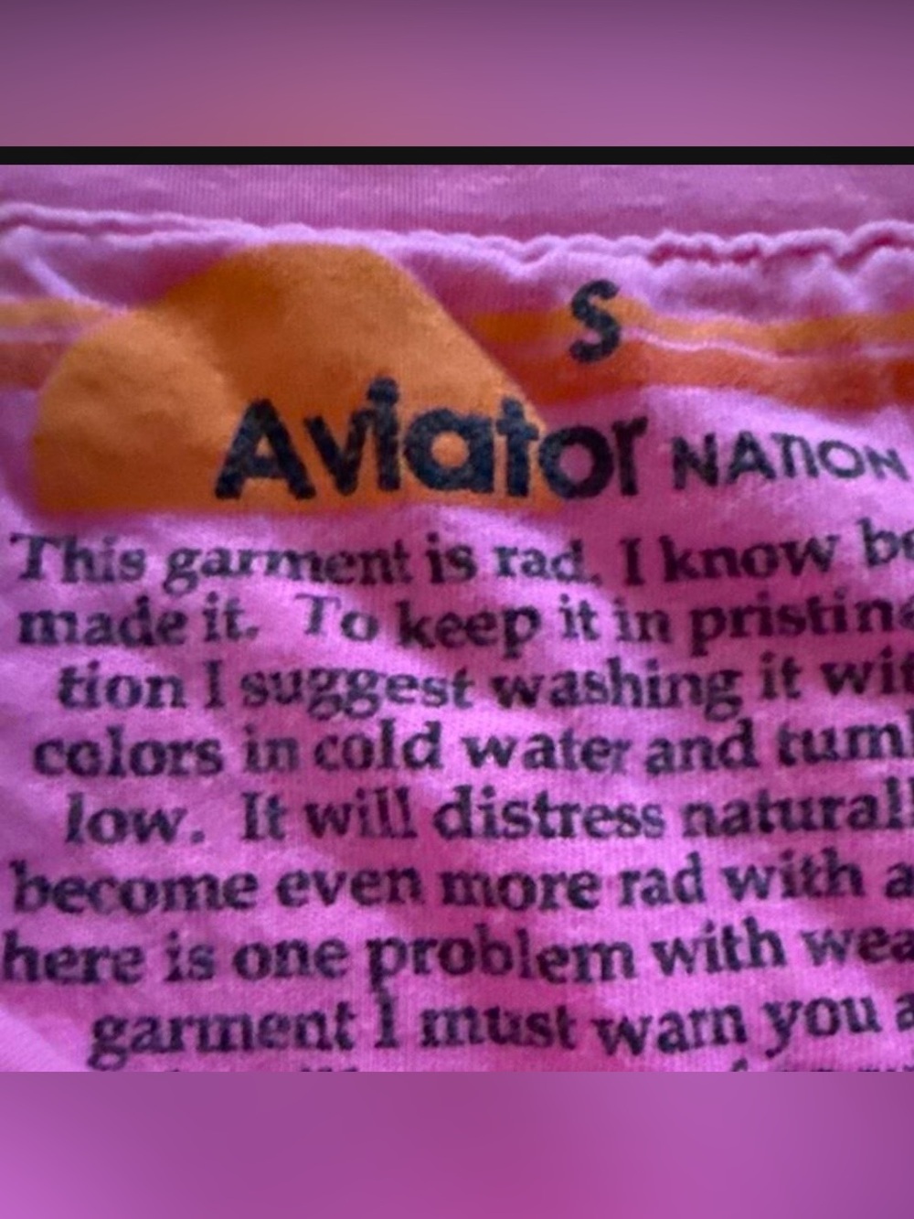 Aviator Nation Pink Sweatshirt size S